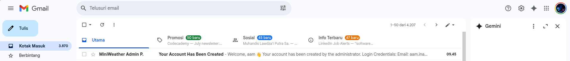 Email Diterima di Kotak Masuk