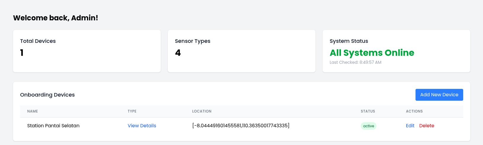 Hasil Data Device